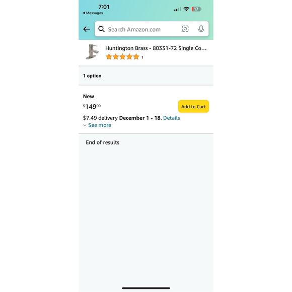 Huntington Brass - 80331-72 Single Control Faucet Satin Nickel - Picture 8 of 8